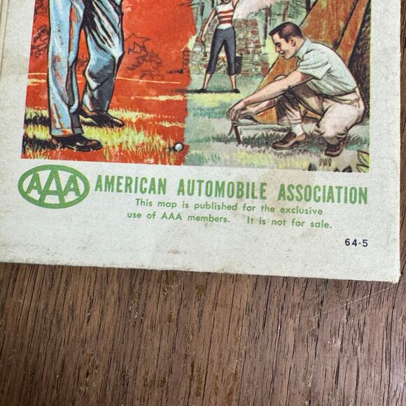 1960s AAA Wisconsin‎ State & Wisconsin Dells Felix Palm Vintage Fold out Maps - Picture 2 of 11